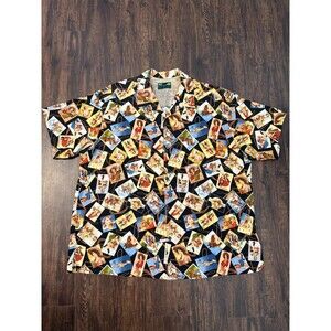 Moon Dog Shirt Co Men’s Shirt Sz 3XL Handmade Cowgirl Western Print Short Sleeve